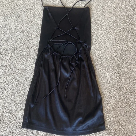 Mini Satin Slip Dress - Picture 6 of 7